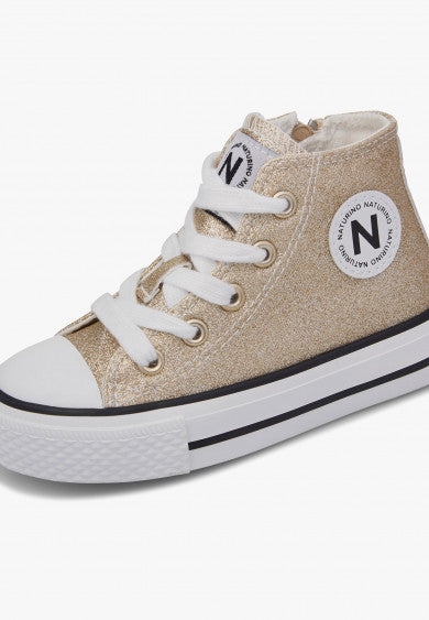 Naturino Ylfas. Glitter/glitter Fabric Platinum-cipria