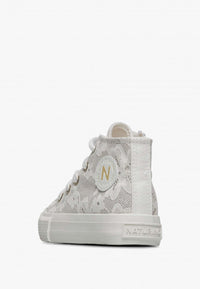 Scarpe Naturino Ylfas. Embroidered Fabric White - Bambina