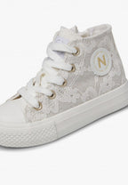 Scarpe Naturino Ylfas. Embroidered Fabric White - Bambina