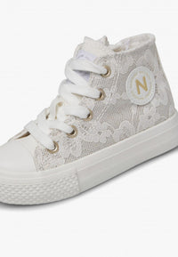 Scarpe Naturino Ylfas. Embroidered Fabric White - Bambina