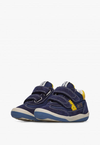 Naturino Go Vl. Suede/nylon Navy-white - Bambini
