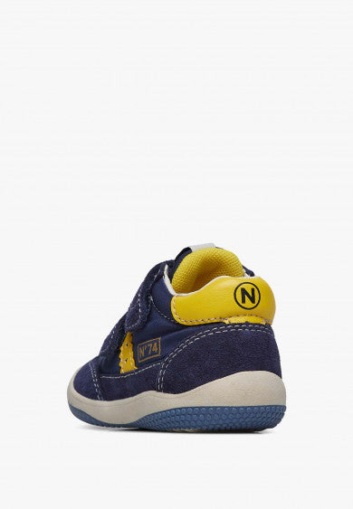 Naturino Go Vl. Suede/nylon Navy-white - Bambini