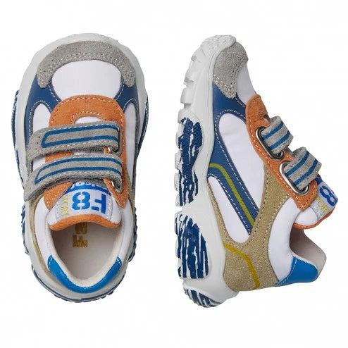 Scarpe Falcotto Cabbi Vl. Suede/nylon/calf Sole Painted Grey-white-azur - Neonat