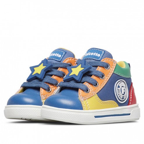 Falcotto Shin Zip. Azzure-orange-red