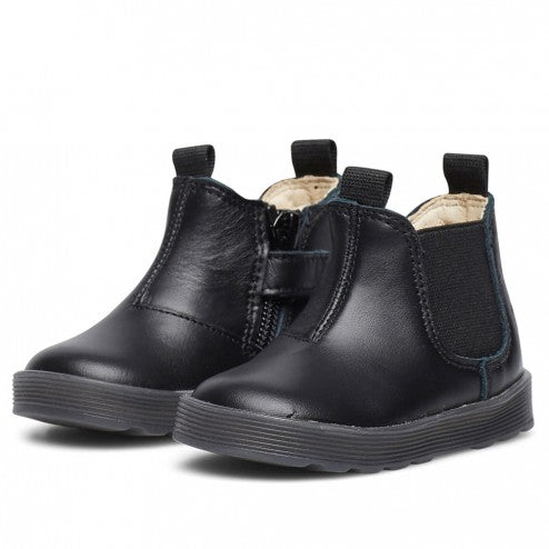 Falcotto Tarbell Stivaletti Beatle in Pelle con Zip - Neonato