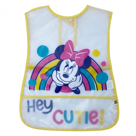 Bavaglini Infilabili Plastificati con Tasca in Polietilene Disney Minnie Assorti