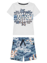 Set Ss T-shirt+activ Guess - Bambino