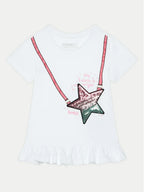 T-shirt Manica Corta Guess con Stella Neonata-bambina