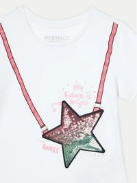 T-shirt Manica Corta Guess con Stella Neonata-bambina