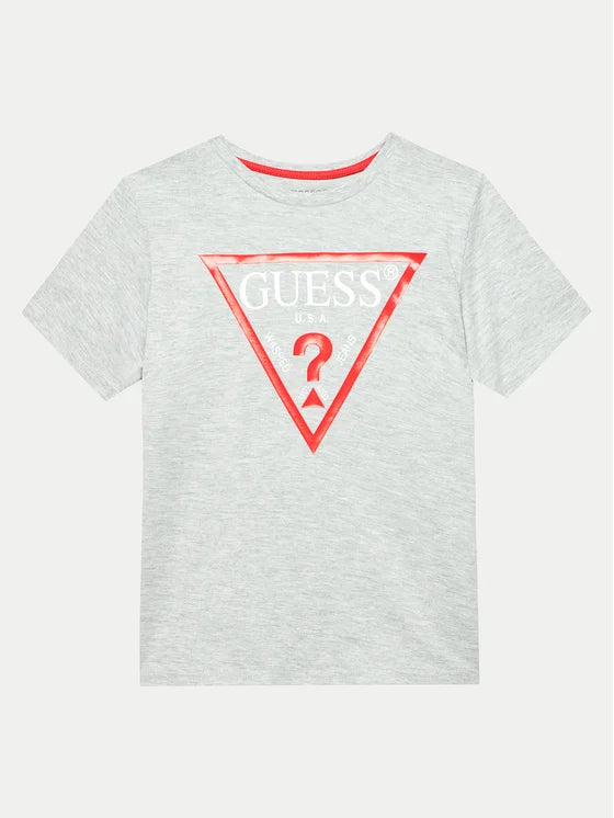 T-shirt Manica Corta con Stampa e Logo Guess - Bambino