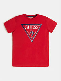 T-shirt Manica Corta con Stampa e Logo Guess - Bambino