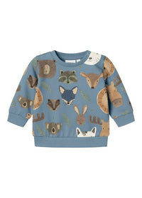 Felpa in Cotone Organico con Stampa Animali Name It - Neonato