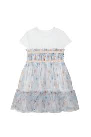 Abito da Cerimonia con Tulle Decorato con Farfalle Guess - Bambina
