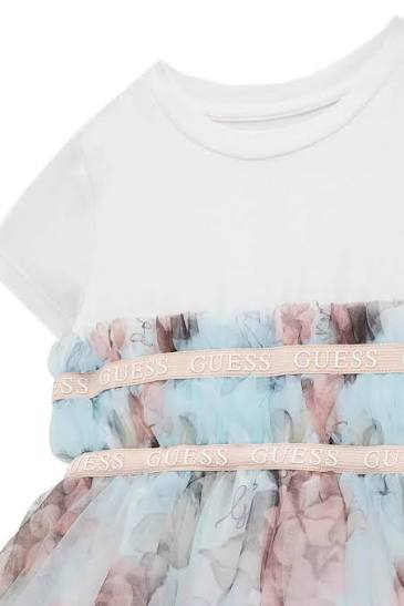 Abito da Cerimonia con Tulle Decorato con Farfalle Guess - Bambina