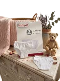 2 Pz Slip in Cotone Baby Vip - Ragazza