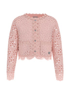 Lace Ls Blazer_cerem Giacchino Traforato Rosa Cipria Guess - Bambina
