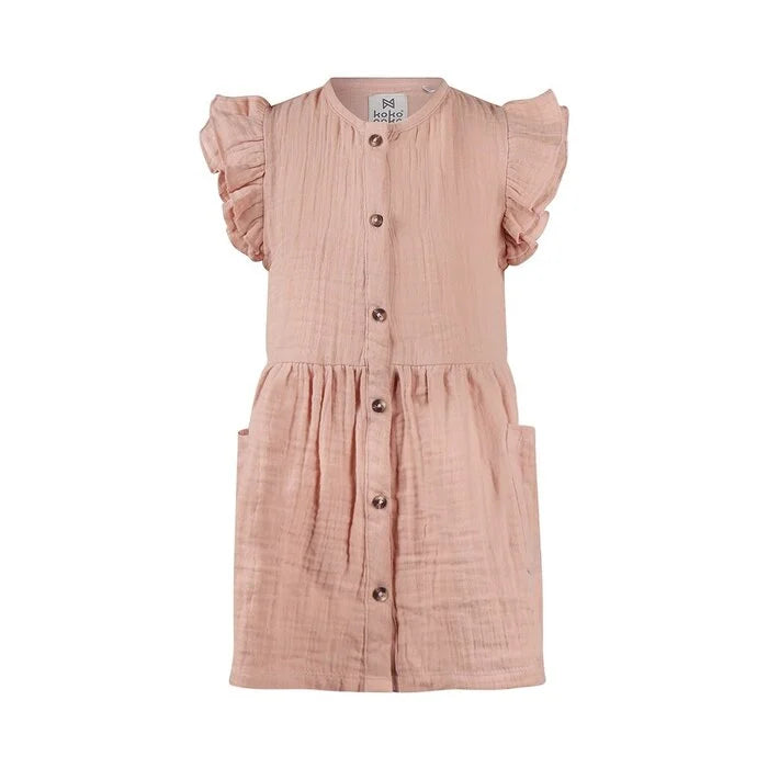 Abito Rosa Antico Koko Noko in Mussola - Ragazza