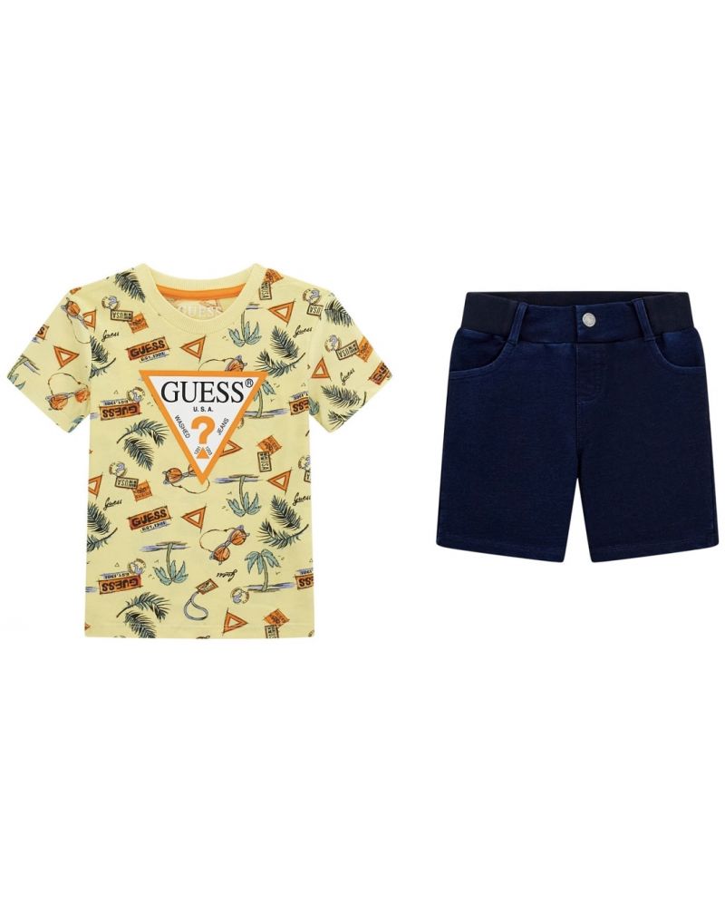 Set Ss T-shirt+knitd Guess - Neonato