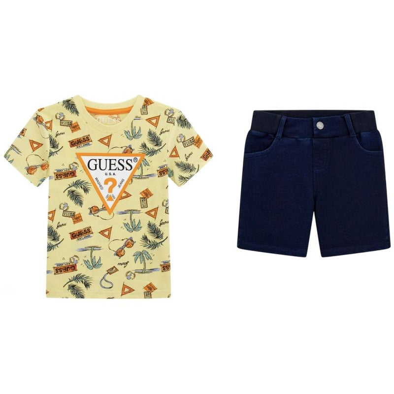 Set Ss T-shirt+knitd Guess - Bambino