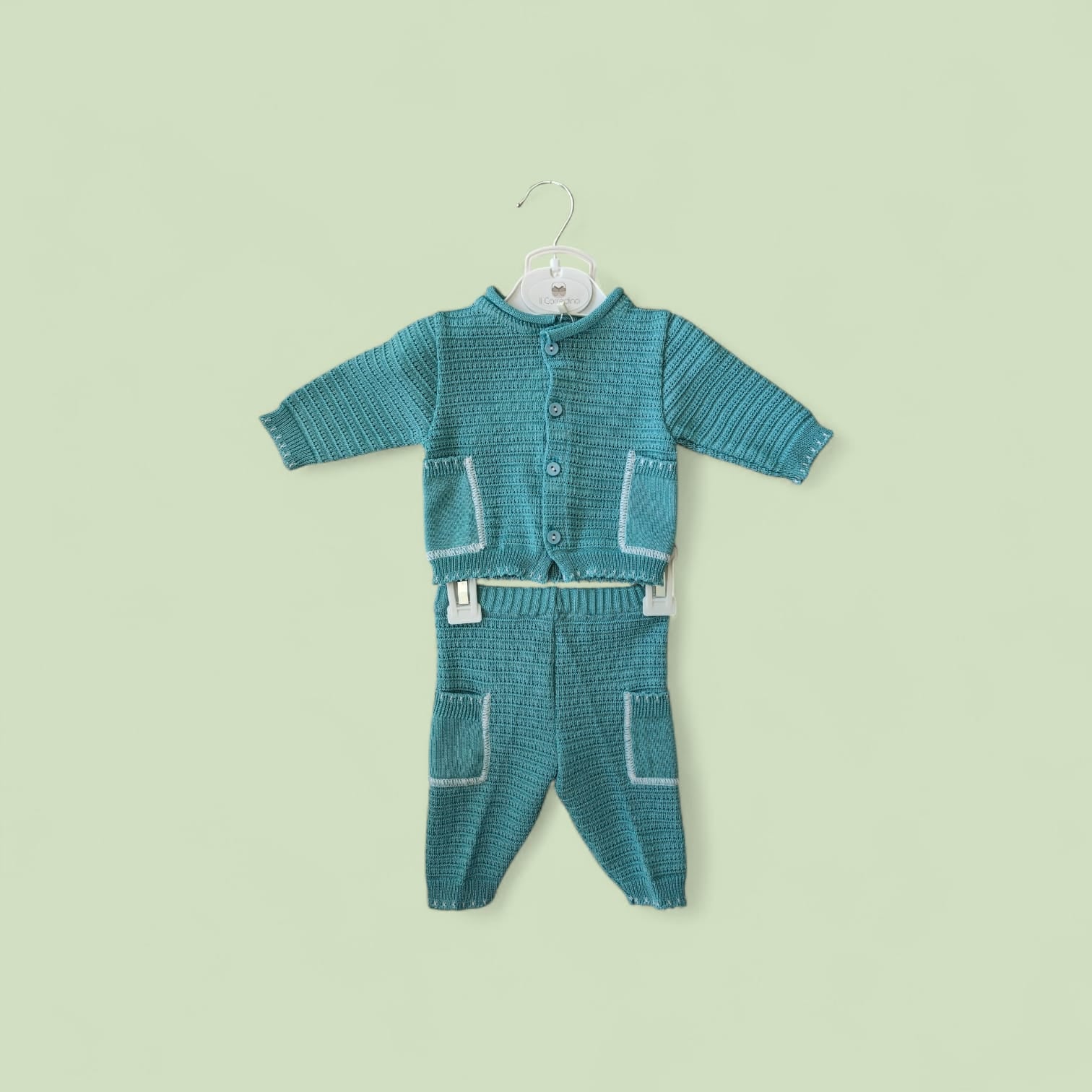 COMPLETO 2 PEZZI MAGLIETTA + GHETTINE IN FILO PAPPA & LATTE