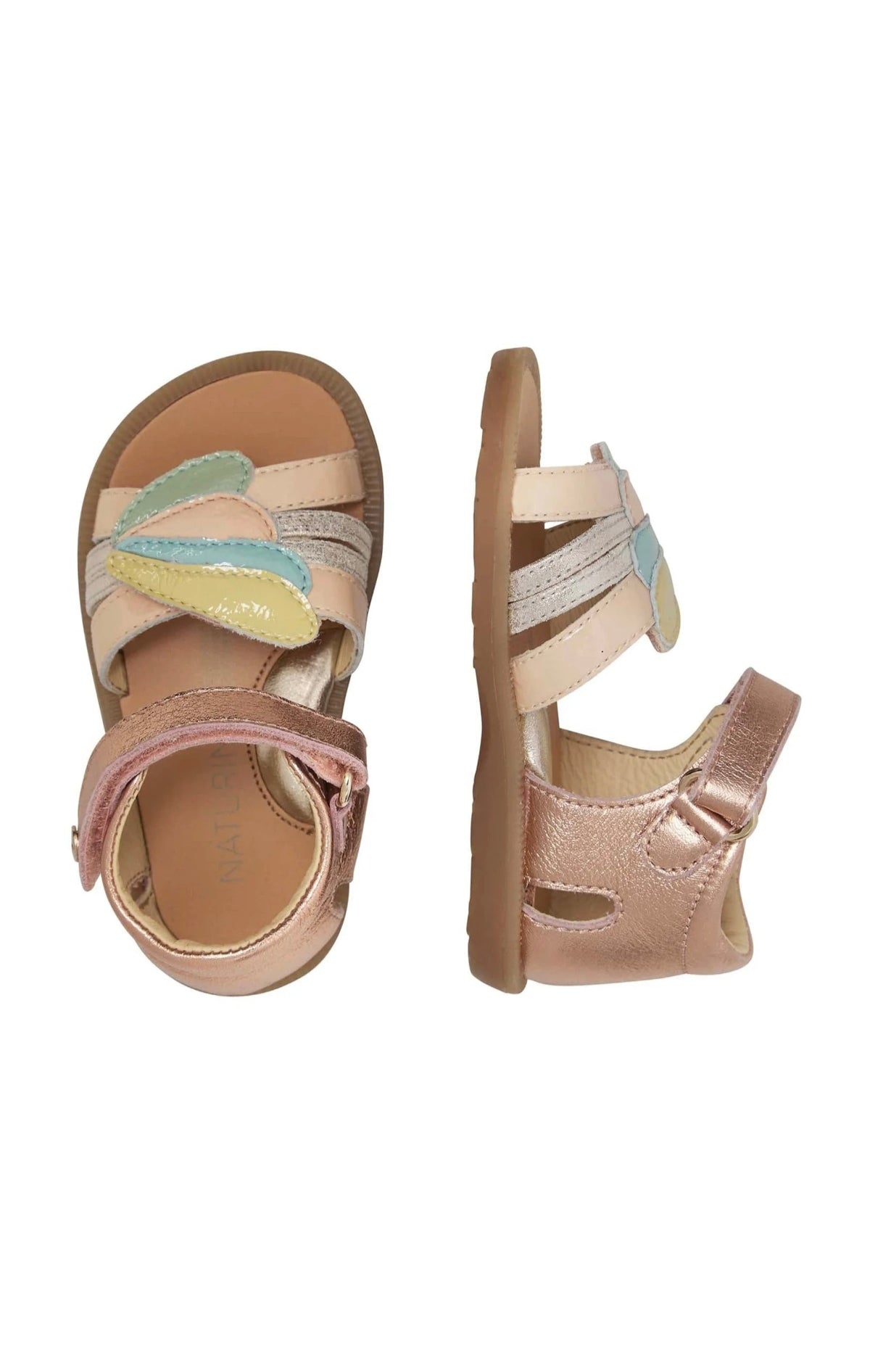 Scarpe Naturino Flamino Metallic/naplak Rose-cipria - Neonata