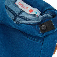 Pantaloni Felpati Denim Bambina Azzurro Boboli