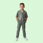 COMPLETO MANUELL & FRANK GIACCA-CAMICIA MANICHE CORTE E PANTALONE RAGAZZO