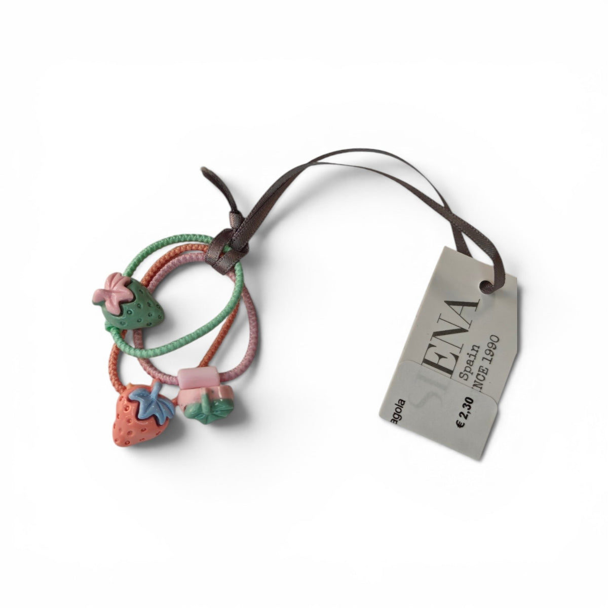 Elastico di Gomma Mini con Fragola Colori Pastelli Siena