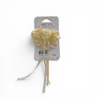 Fermaglio Fiori Cora Nebbiolina e Nastro Bianco