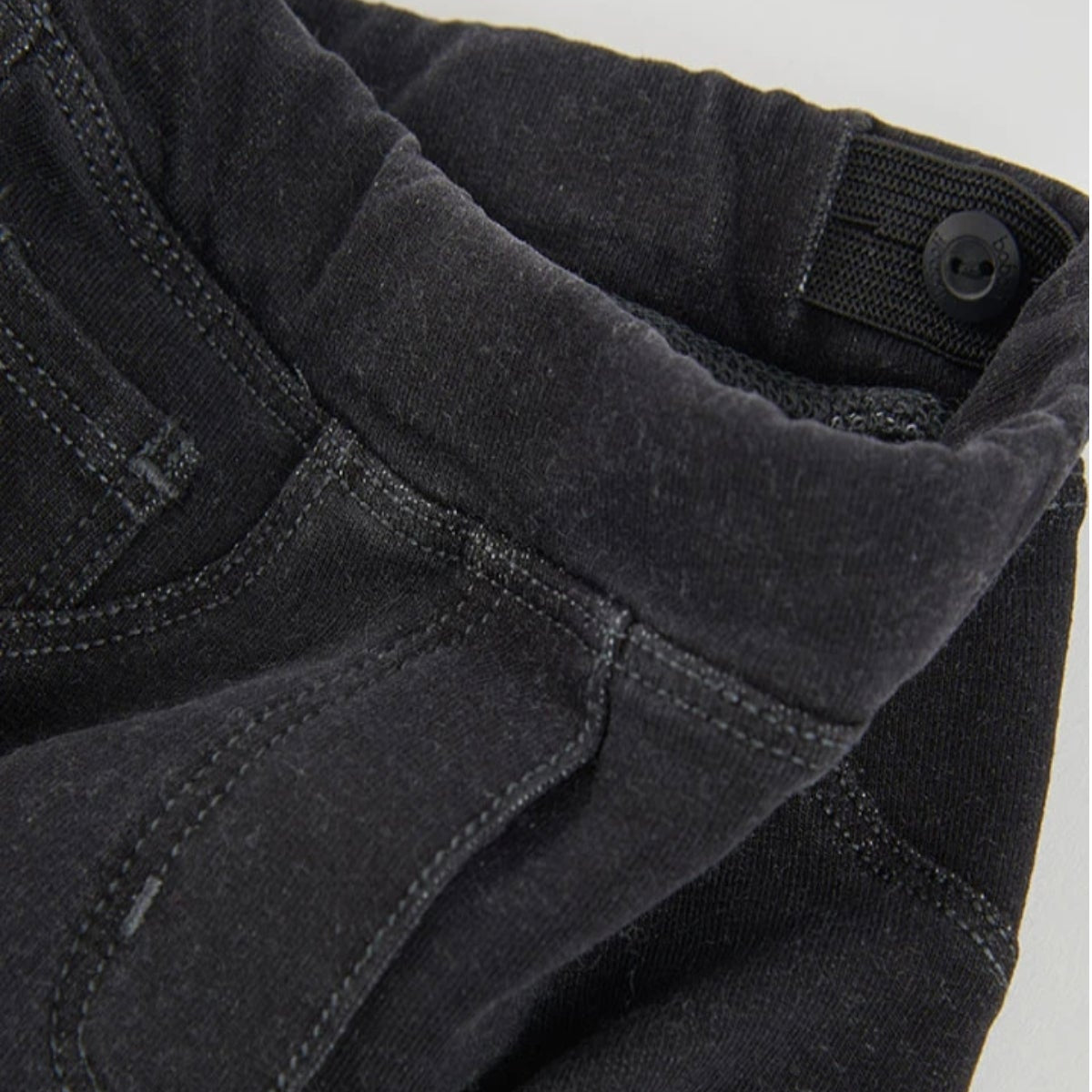 Pantaloni Felpati Denim Bambina Nero Boboli
