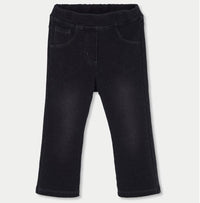 Pantaloni Felpati Denim Bambina Nero Boboli