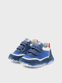 Scarpe Falcotto Amantea 2 Vl. Suede/nylon/calf Sole Shaded Azure-white - Neonato