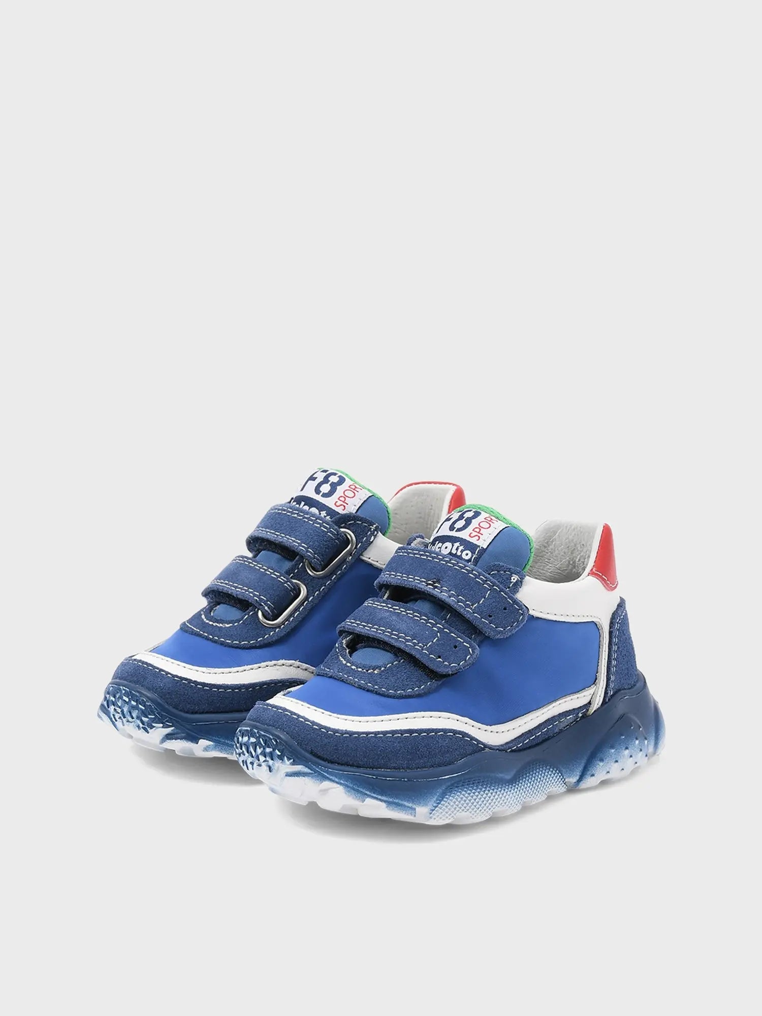 Scarpe Falcotto Amantea 2 Vl. Suede/nylon/calf Sole Shaded Azure-white - Neonato
