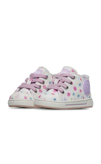 Scarpe Falcotto Magic 3. Canvas Delave' Pr.little Flo Lilac-white - Neonata