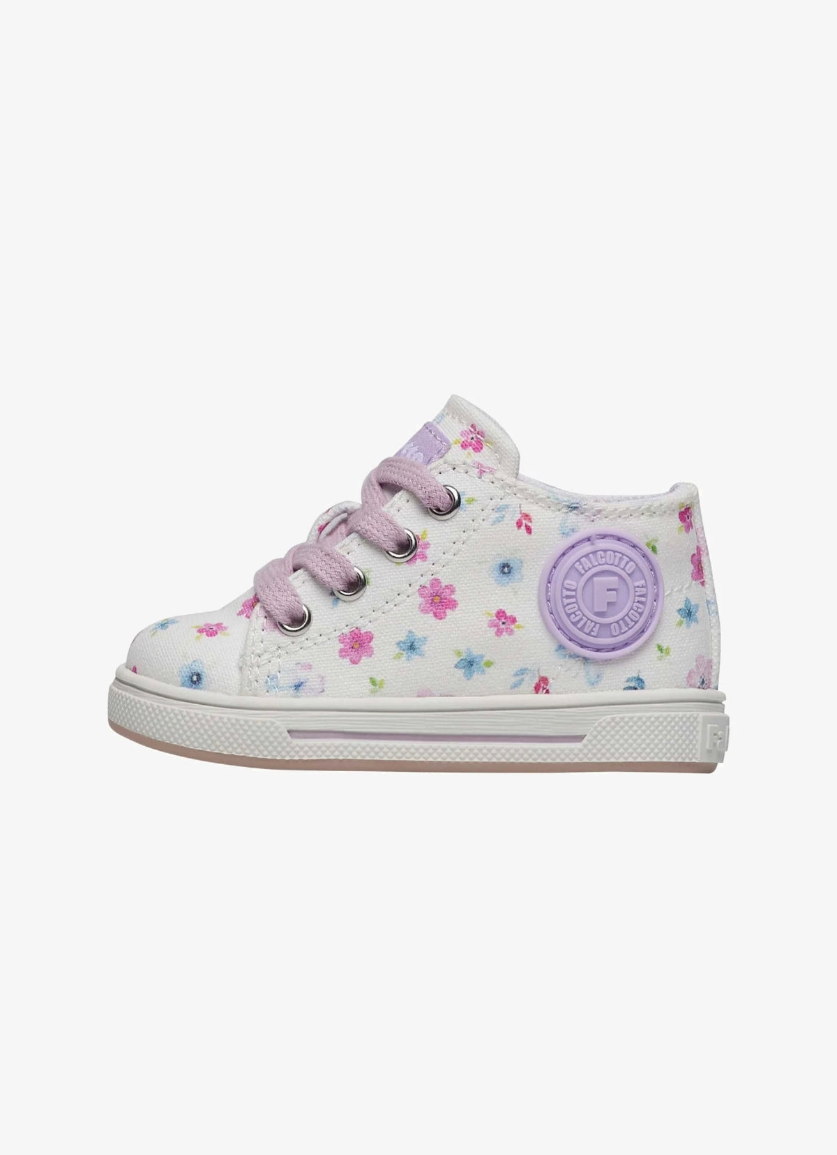 Scarpe Falcotto Magic 3. Canvas Delave' Pr.little Flo Lilac-white - Neonata