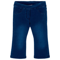 Pantaloni Felpati Denim Bambina Azzurro Boboli