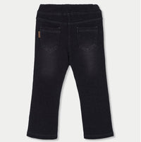 Pantaloni Felpati Denim Bambina Nero Boboli