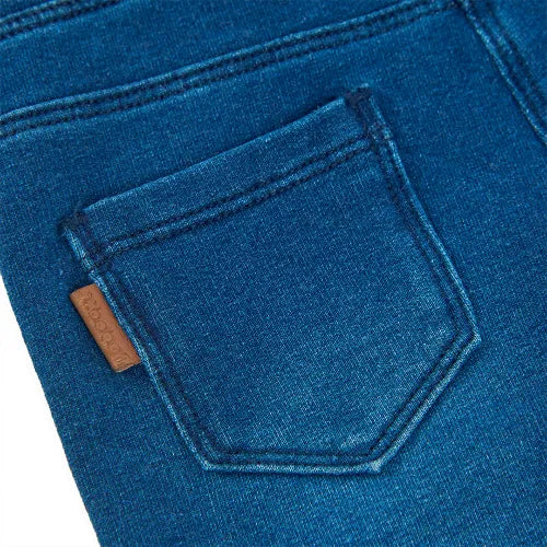 Pantaloni Felpati Denim Bambina Azzurro Boboli