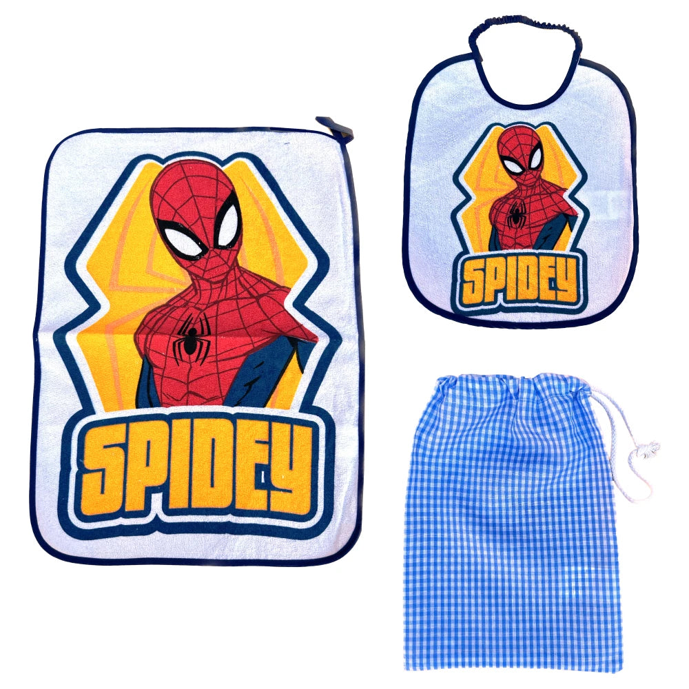 Set Asilo 3 Pz Disney Bavetta+tovaglietta+sacchetto