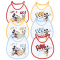 6 Bavette Disney Topolino 18X18 con Elastico Neonato