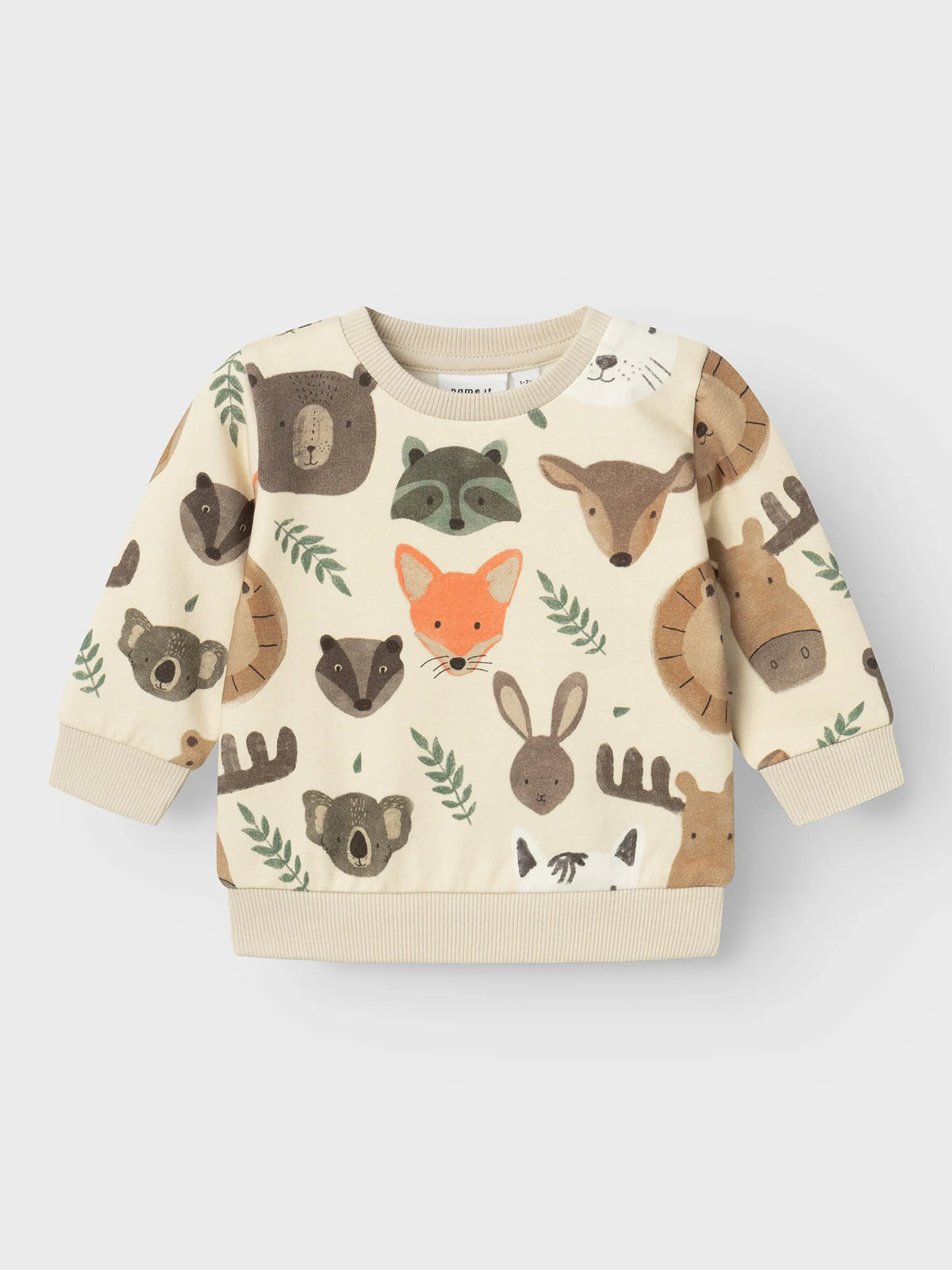 Felpa in Cotone Organico con Stampa Animali Name It - Neonato