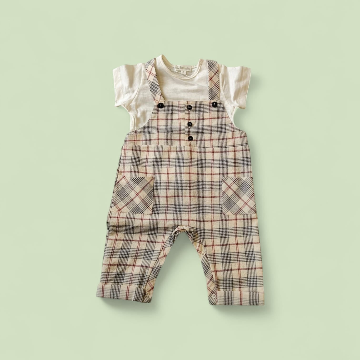 SALOPETTE + T-SHIRT NEONATO LALALU'