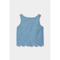 Jeans Top Denim Ricamo per Ragazza Boboli