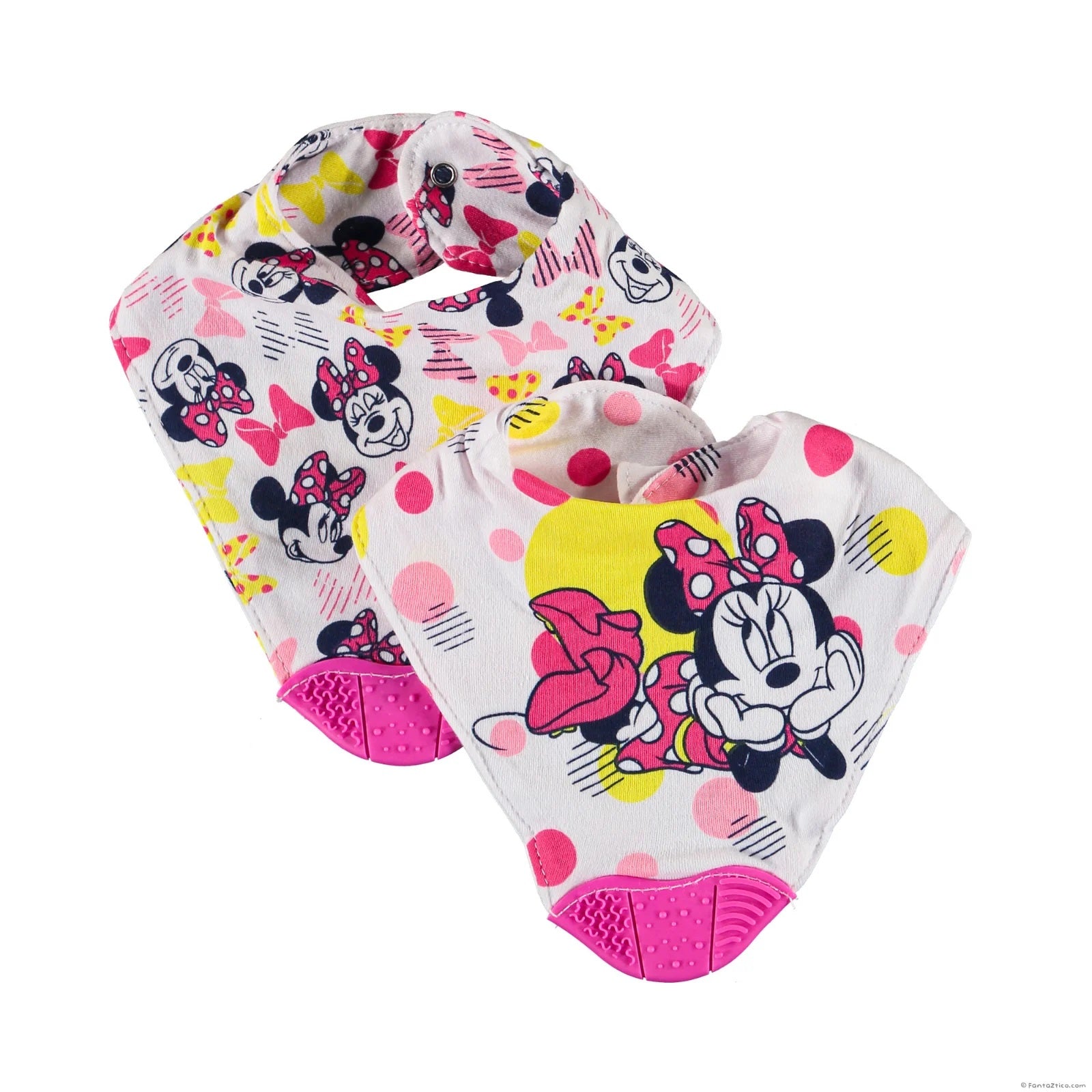 2 Bavaglini Plastificati con Tasca Disney Minnie e Daisy